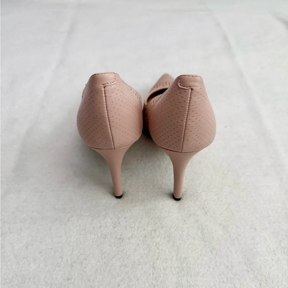 Pink Perforated Pointed Toe Heels Women’s Size 7M